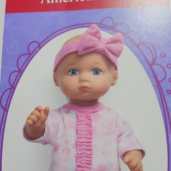 Little Bitty Baby 7.75-inch Doll with blonde hair pink headband bow NEW - Picture 3 of 4